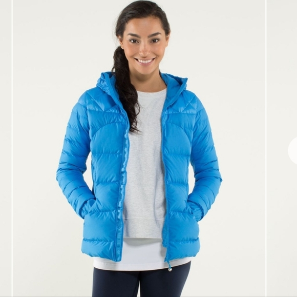 Lululemon Fluffin' Awesome Down Jacket In Cornflower Size 6 - Picture 2 of 10